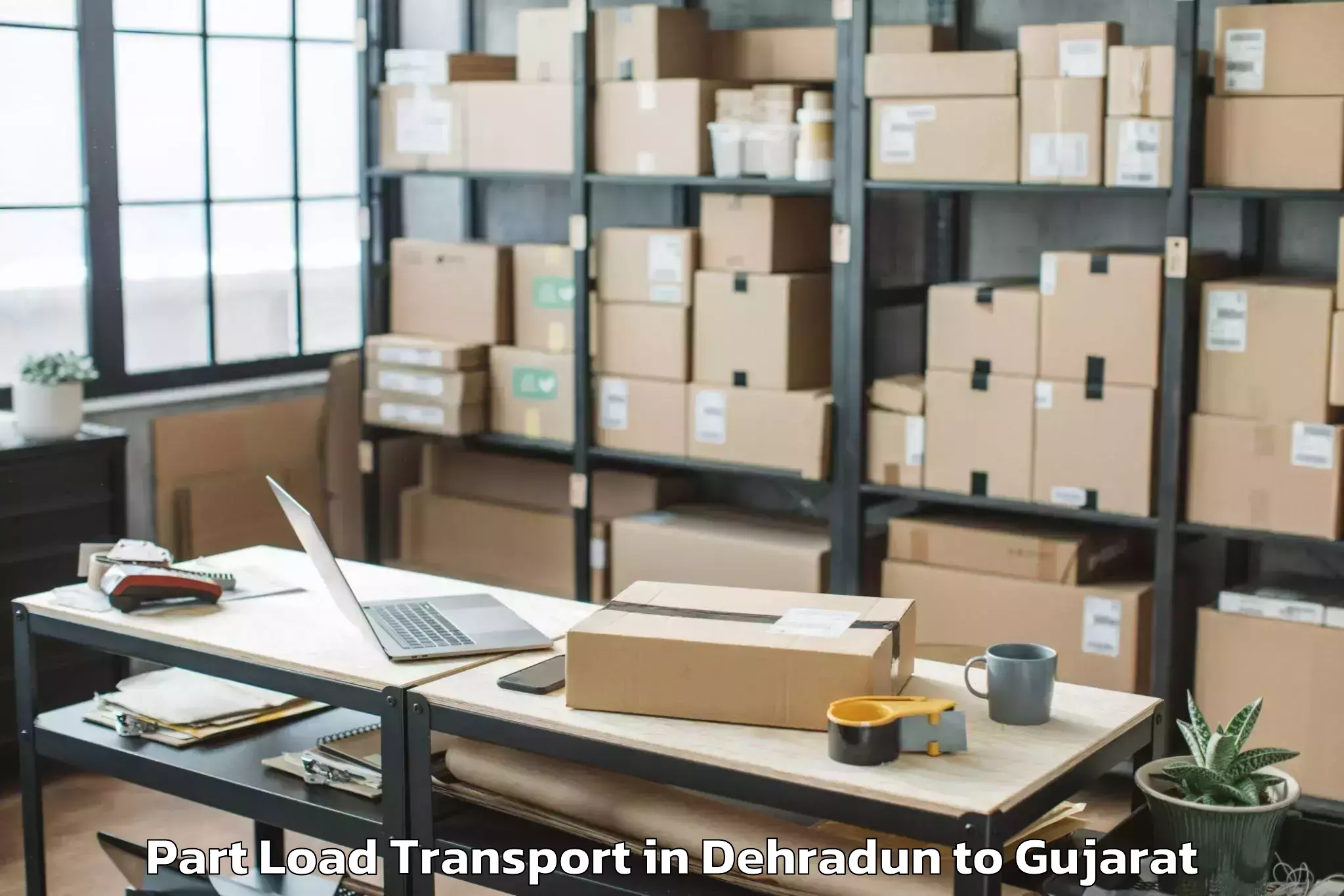 Reliable Dehradun to Chanasma Part Load Transport